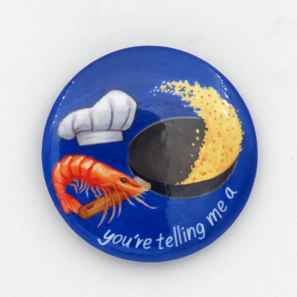 Shrimp button pin