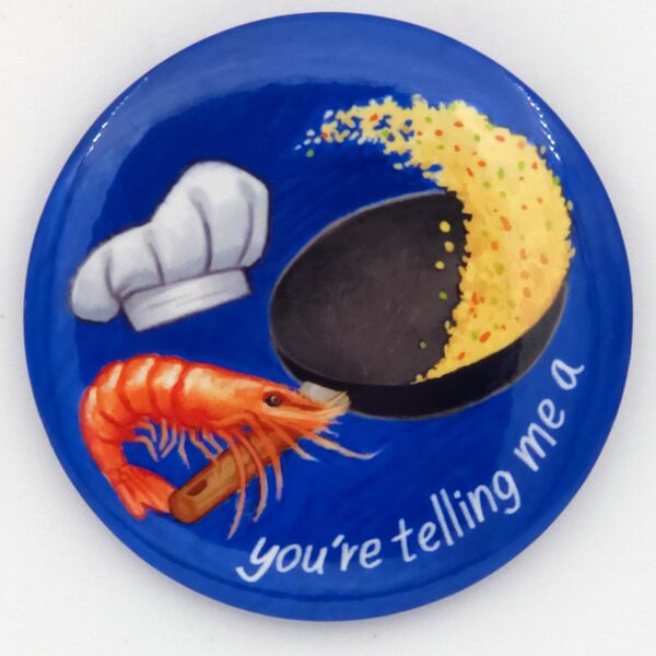 Shrimp Large Button pin