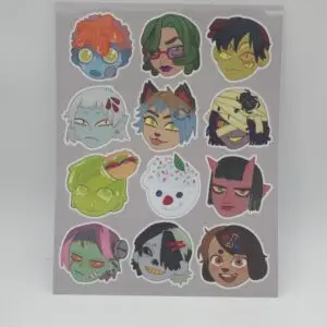 Monster Gals 2 Sticker sheet