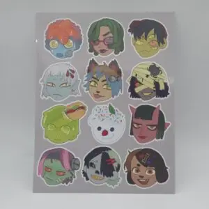 Monster Gals 2 Sticker sheet