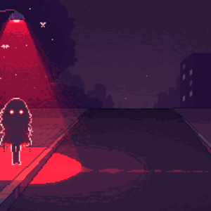 Dark Pixel Street Poster - Burucheri